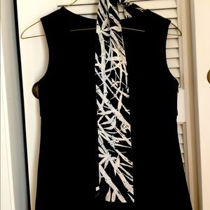 Square neck ponte tunic(scarf not included)